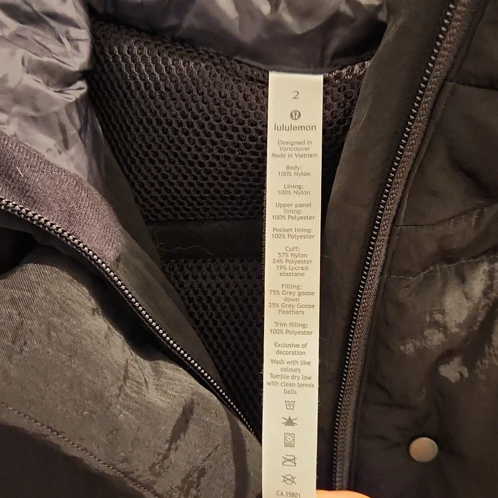 Lululemon In A Flurry Parka Jacket Coat In Black Size 2 New No Tag - Picture 8 of 17